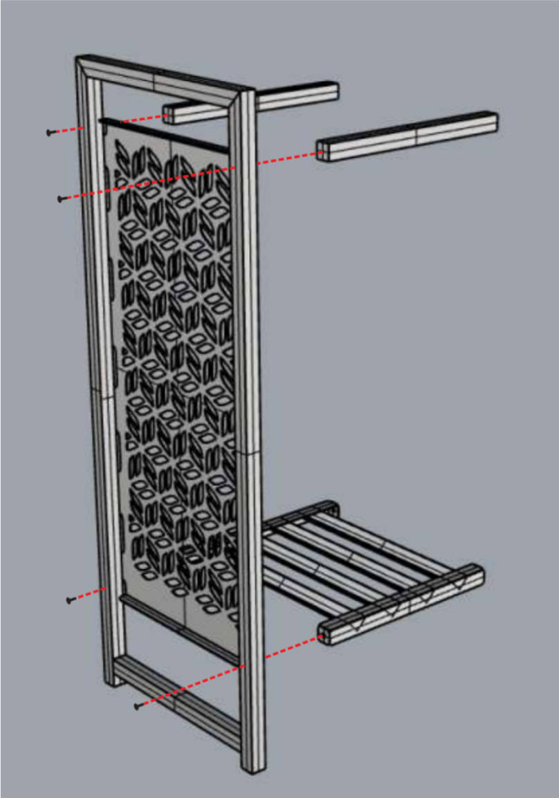 Step 1 — Attach the floor and uprights