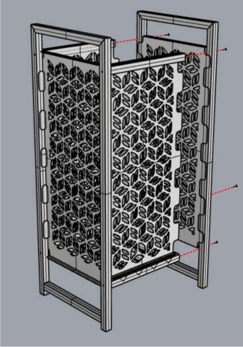 Step 3 — Secure the second front panel